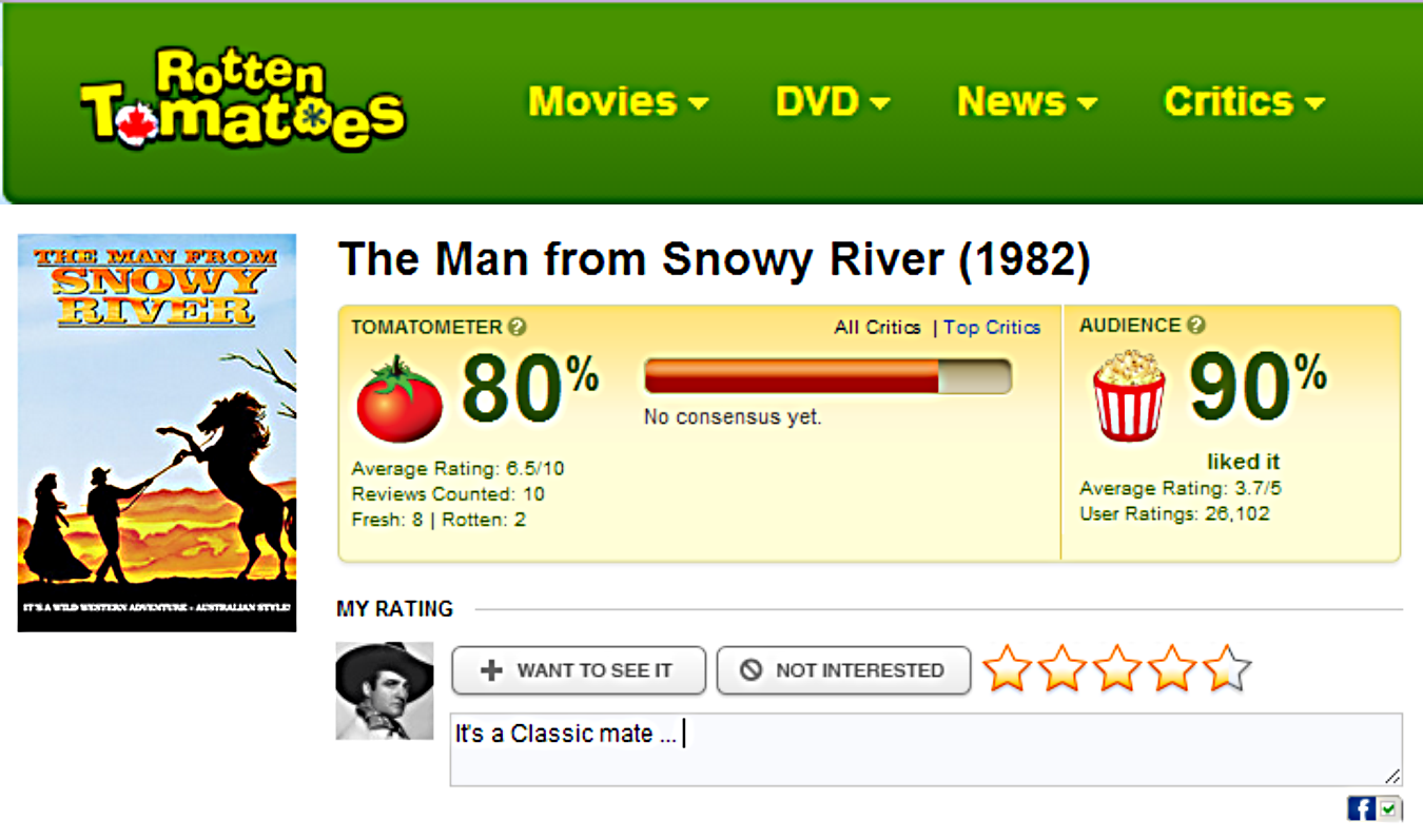 80% rating on Rotten Tomatoes